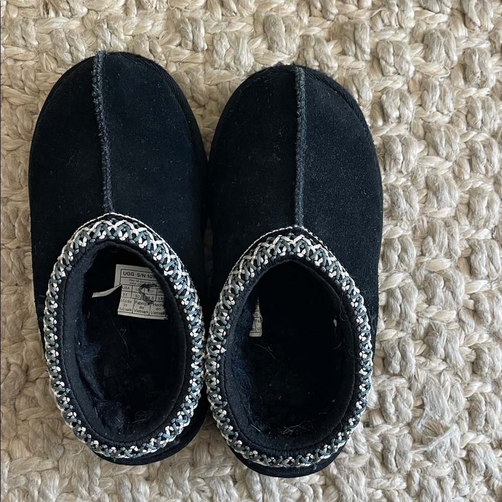 UGG Black Kids Tasman Slippers